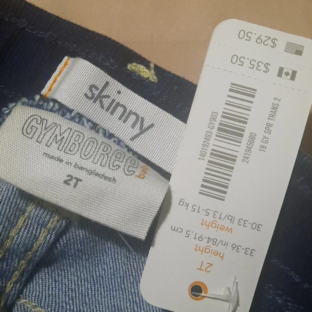 Gymboree skinny jeans size 2T boy or girl